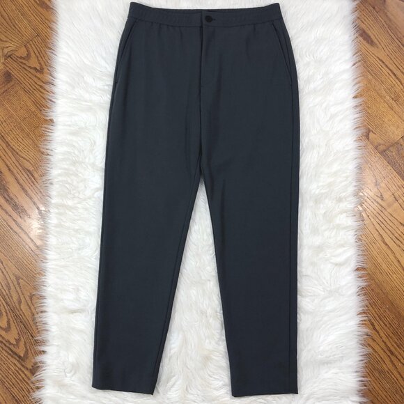 THEORY Mayer Drawstring Precision Ponte Pants Slim Fit in Basalt (Grey) 32 - Picture 4 of 16